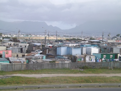 A township on the outskirts of Cape Town